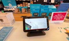 An Echo Show is on display in an Amazon retail store.