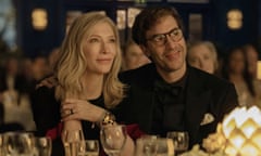 Cate Blanchett and Sacha Baron Cohen in Disclaimer.