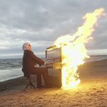 piano in fire meme