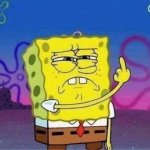 Spongebob gives the finger template