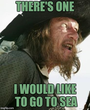 barbosa pirate | THERE'S ONE I WOULD LIKE TO GO TO SEA | image tagged in barbosa pirate | made w/ Imgflip meme maker