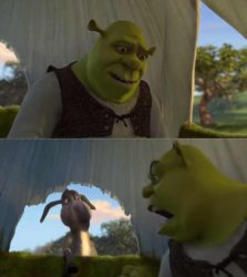 Shrek Donkey 5 Minutes Silence Meme Template