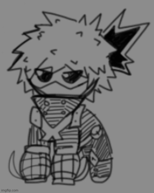 Lol goofy doodle :) | image tagged in bakugo,doodle,mha,random,lil guy | made w/ Imgflip meme maker