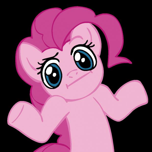 Pinkie Pie Shrug Blank Meme Template