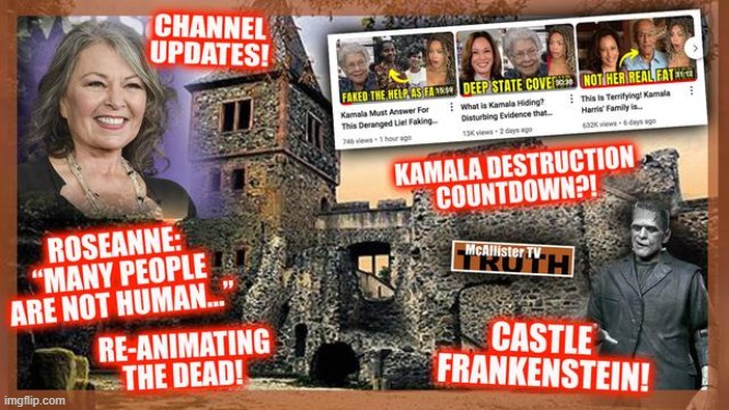 Kamala Dumpster Fire! Roseanne Confirms Non Humans! Jumping Timelines! Updates! (Video) 