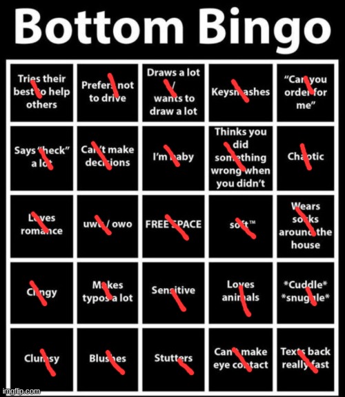 LMAO I GOT BLACKOUT BINGO | image tagged in bottom bingo | made w/ Imgflip meme maker