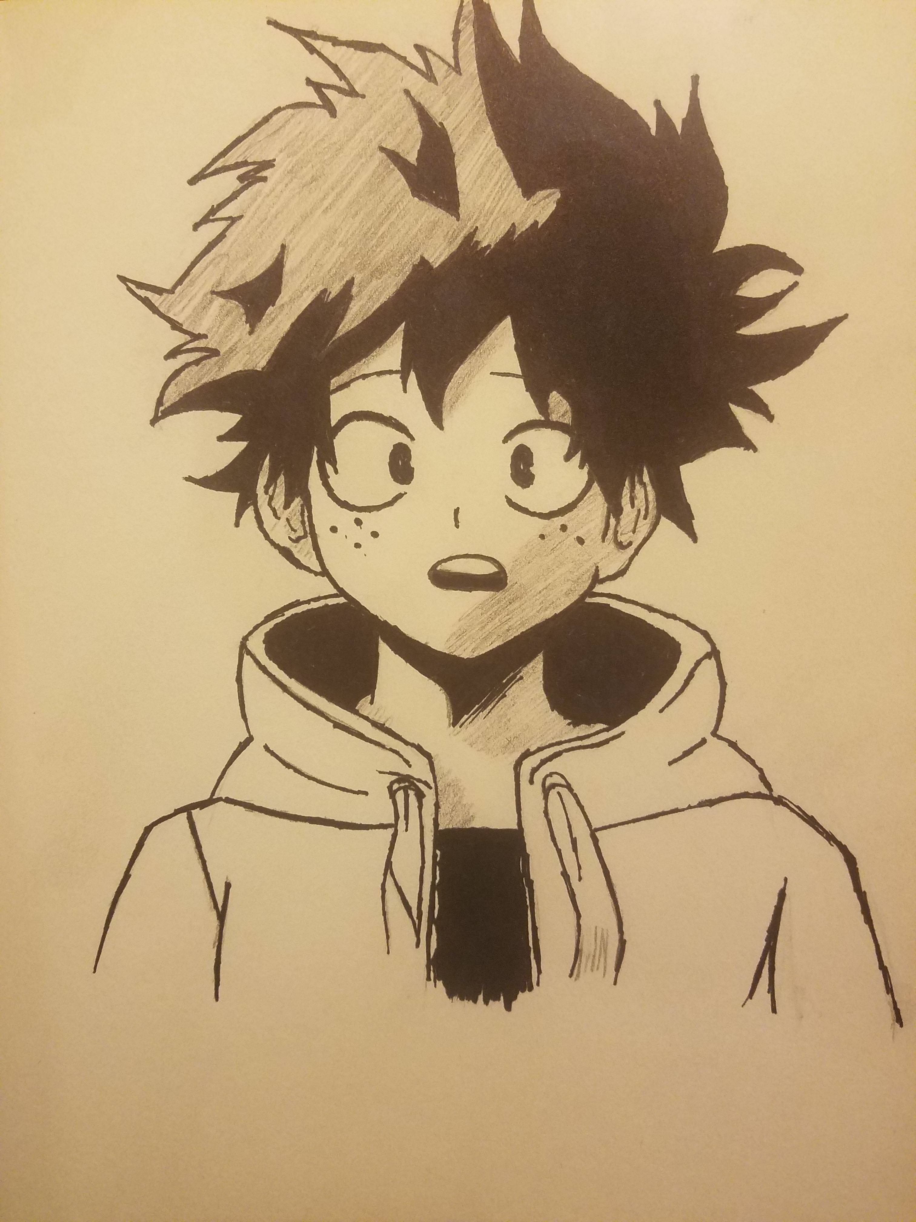 Deku Drawings Easy Sad