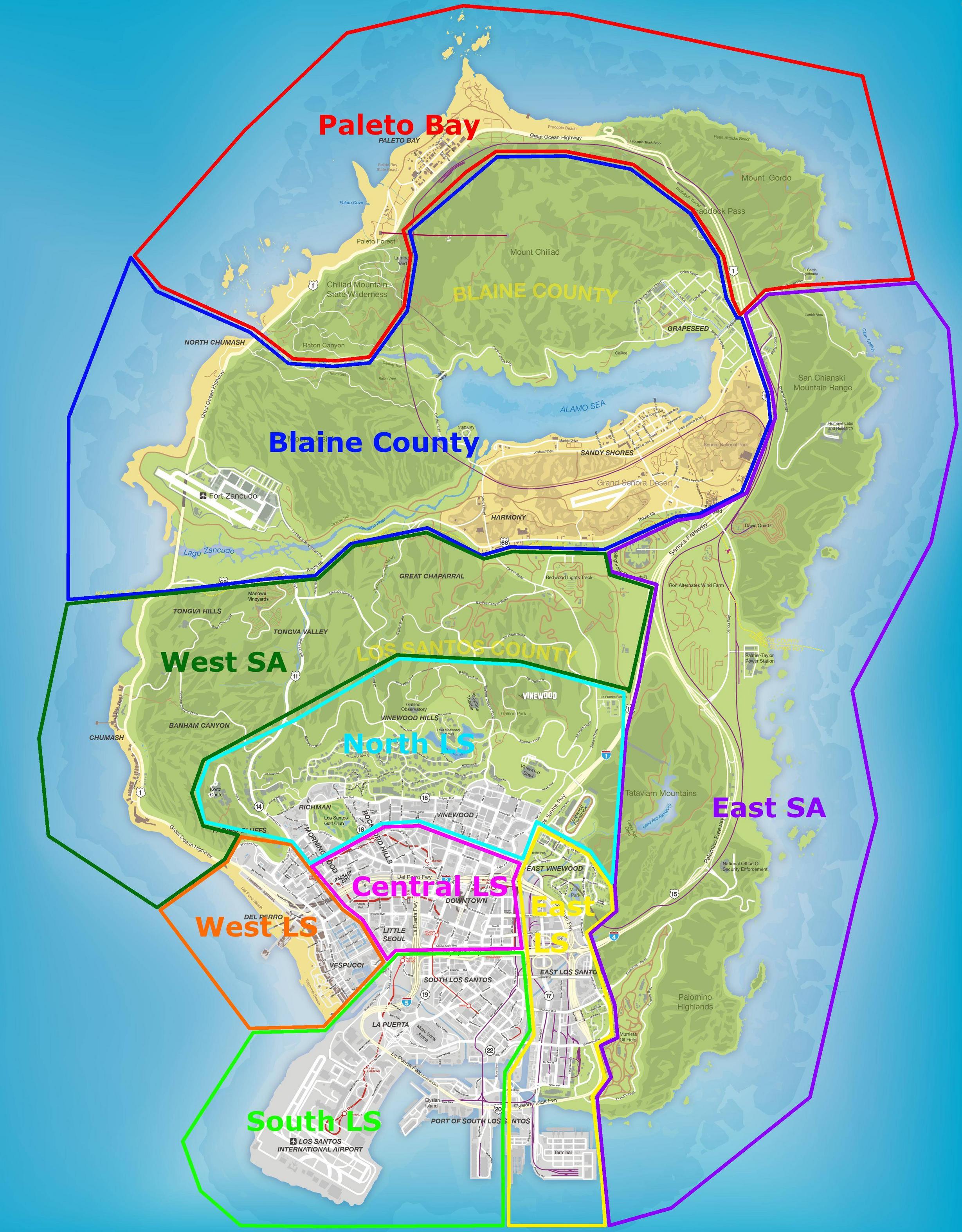 GTA V Map Comparison