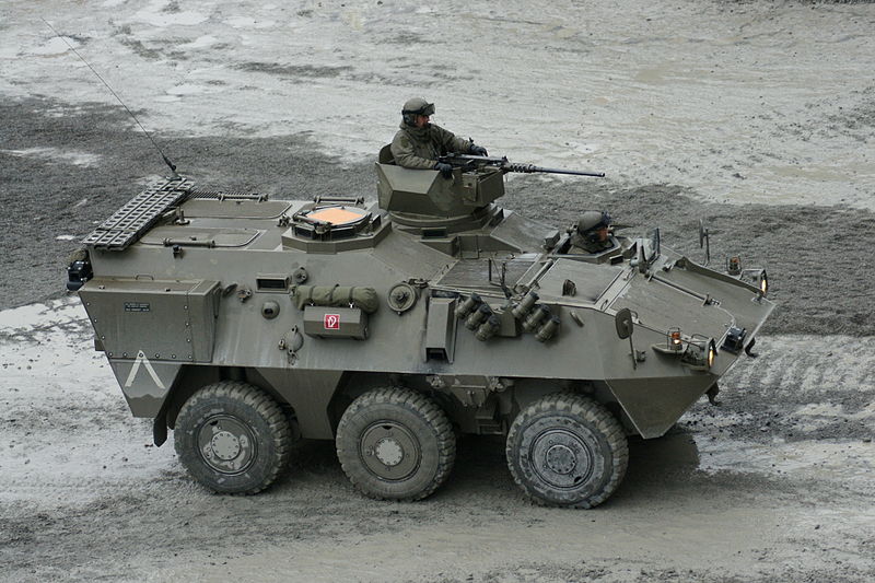 The 6x6 Pandur APC is reminiscent of the MOWAG Piranha and was developed to replace the aging Saurer 4K-4FA tracked APCs.