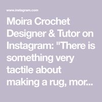 Moira Crochet Designer & Tutor on Instagram: "There is something very tactile about making a rug, more so than a blanket I think. Though that might be cos I am so used to making blankets 🤣 Have you tried crocheting one yet? When I make my ones I used a cotton aran yarn and work with 2 strands and a 6mm hook and I do love the outcome ❤️❤️❤️ Pattern: Filigree Stitches Yarn: drops Paris (2 strands) #daisyknots #handmade #hookedoncrochet # #crocheted #crochetaddicted #mosaicaddicted #clevercrafte