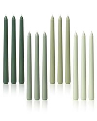 Viyffo 10 Inch Green Taper Candles Set of 12 Unscented Smokeless Long Tall Tapered Candle for Candlesticks Sticks Wedding Advent Home Decor Dinner Christmas