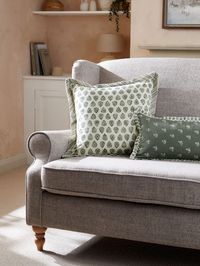 Buy Sage Green Woodblock Cushion from the Next UK online shop