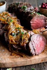 Roasted Beef Tenderloin with French Onions & Horseradish Sauce - The Original Dish