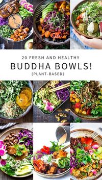 How to Build a Better Buddha Bowl | Plus 20 Buddha Bowl Recipes! These delicious, plant-based bowls hail from around the globe and are loaded up with healthy veggies. Flavorful, Energizing and light! #cleaneating #buddhabowl #plantbased #eatclean #vegan #veganbowls #healthyrecipes #buddhabowls