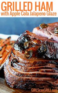 Ham is the cornerstone to many holiday meals. Learn how to grill one to perfection with this how-to video and recipe for apple cola jalapeno glaze.  via @girlscangrill