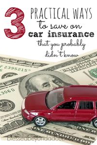 3 practical ways to save on car insurance! Did you know about these tips? I didn't.  #ad