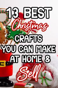 Do you want to make Christmas crafts to sell? I have 13 easy and adjustable holiday crafts that you can start making today! These easy Christmas crafts are sure to get you in the holiday spirit during this festive season. DIY Christmas decorations make great Christmas gifts and for the most part use just basic craft supplies. They are also a fun way to make extra cash at Christmas time by selling them at local craft fairs, Christmas markets, holiday craft fairs or a holiday bazaar.