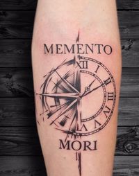 Memento Mori Clock Tattoo