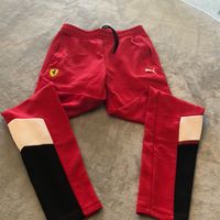 Nwot Mens Ferrari Red Puma Sweatpants With Pocket Zippers Size S