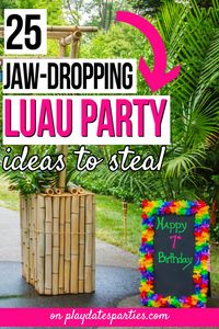 Looking for the BEST luau party ideas for kids with summer birthdays? Take a look at these amazing backyard Hawaiian luau party decorations and games planned by a professional event planner...and all with ways to recreate the ideas on a budget! Don’t forget to check out the luau party food ideas, tiki centerpieces, mini beach, luau party free printables, and Dollar Store finds too!