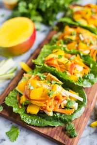 Mango Chicken Lettuce Wraps