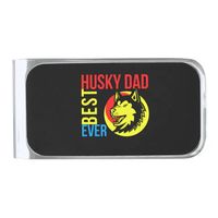 Best Siberian Husky Dad Ever, Dog Dad Gift Silver Finish Money Clip | Zazzle