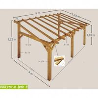 Schuppen-Pläne - Auvent Terrasse SHERWOOD, Carport bois de 5mx3 Jetzt können Sie ein ... #auvent #carport #jetzt #plane #schuppen #sherwood #terrasse #woodworkingplans