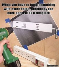 Photocopying the back of something you need to hang perfectly. | 20 Ingenious Solutions You Wish You'd Thought Of First