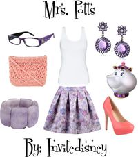 "Mrs. Potts" by invitedisney ❤ liked on Polyvore