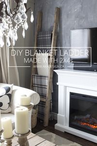 DIY Blanket Ladder Made with 2x4s: Oh man! This is so easy and it looks gorgeous finished.  via @akadesigndotca