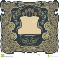 Art nouveau frame stock vector. Illustration of ornament - 10211105