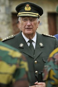 King Albert II during his visit to the military camp of Arlon on 11 Oct 2012 in Arlon Belgium.