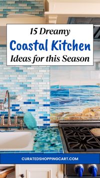 Refresh your kitchen with these 15 dreamy coastal kitchen ideas. Discover the beauty of marine striped fabrics, nautical rope accents, and shiplap walls to create a beachy oasis in your home. Perfect for those who love coastal decor. Beachy kitchen ideas, coastal decor tips, seaside kitchen design, ocean-inspired kitchen, beach house kitchen decor, coastal kitchen designs, nautical home decor, coastal kitchen decor ideas, kitchen design ideas, beach house decor, seaside decor, coastal aesthetic.