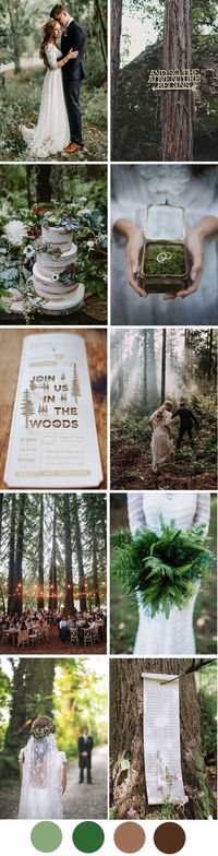 Create magical memories with a beautiful enchanted forest wedding palette for…