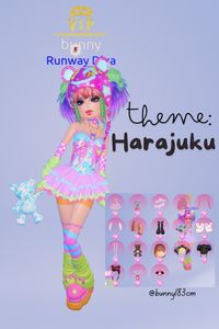 DTI outfit for harajuku theme. VIP items are the tutu dress and the strappy top