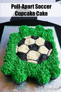 Pull-Apart Soccer Cupcake Cake