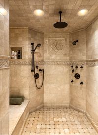 Master custom tile shower