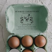 A Personalized Farm Stamp is just the thing to customize your eggs from your backyard chicken coop, farm or homestead. Simple hand drawn design makes these sleek & clean stamps stand out from the crowd. Add your full contact information to the bottom.    Add your custom wording to this design by using the "Edit this design template" boxes on the right hand side of the item, or click the blue "Customize it" button to arrange the text, change the fonts and colours and to also add additional inform