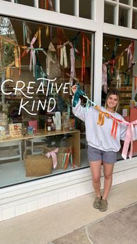 Creative Kind | Y’all can’t seem to get enough of this window display and we love to see it! 💕 Here’s a tutorial for how Mara made this cute and simple… | Instagram