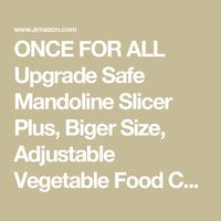 ONCE FOR ALL Upgrade Safe Mandoline Slicer Plus, Biger Size, Adjustable Vegetable Food Chopper Potato Fries Cutter, Detachable Blade, Kitchen Chopping Artifact, Gift (SkyBlue)