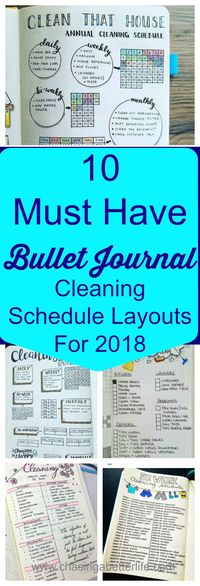 10 Must Have Bullet Journal Cleaning Schedule Layouts For 2018