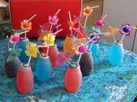 For the kiddos at the Luau... I hate huggie juices, but those straws make it look so cute!!!!