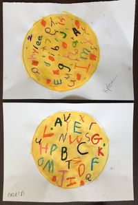 1st Grade– “MIXED MEDIA ALPHABET SOUP!” – Art with Mrs Filmore