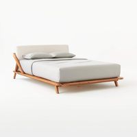 Drommen Acacia Wood Platform Queen Bed + Reviews | CB2