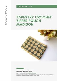 Tapestry crochet zipper pouch Madison - Free pattern