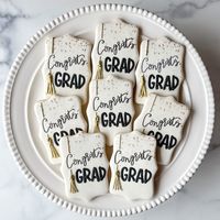 "Never doubt that you were born to do great things! Congratulations, Graduate!" This decorated cookie set is the perfect addition to any graduation party and also the perfect gift to send to any recent graduate! The cookies will come decorated as pictured and as sure to add the sweetest touch to such a happy life milestone. Individual wrapping is included in the price of the set.