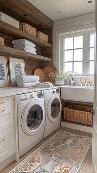 functional to fabulous with our curated collection of 44 elegant laundry room ideas that exude timeless style and sophistication. Dive into a world of chic design elements, luxurious finishes, and clever organizational solutions that will transform your laundry room into a space you'll love spending time in.