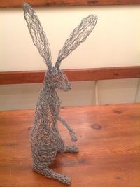 Crouching hare work in progress, needs a coat of paint