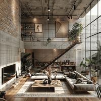 Industrial interior design draws inspiration from factories, warehouses, and other industrial spaces to create a raw and edgy aesthetic. The key eleme... -  #Aesthetic #Design #Industrial #interiors