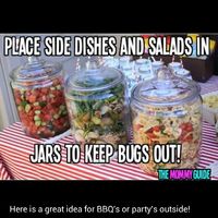 Side dishes in jars